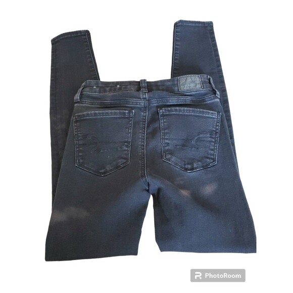 American EAGLE Next Level Stretch Juniors Black 00 - Picture 2 of 6